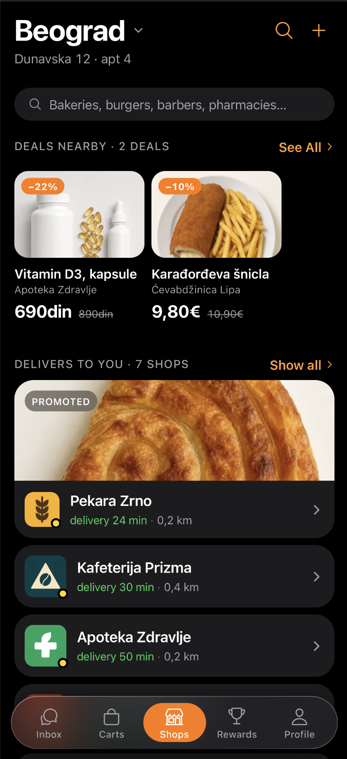 Kuppio shops in Beograd: nearby deals and shops that deliver